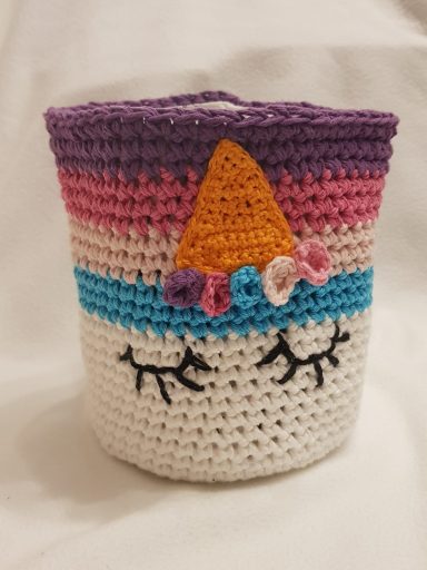 Panier Licorne au crochet